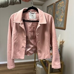 Cute Pink Cropped Jacket
